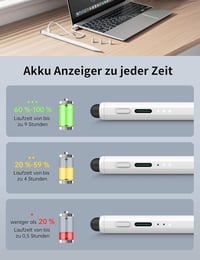 MEKO Apple Pencil Kompatibilis Érintőceruza Gumi Heggyel - Gyorstöltés és Dőlésérzékelés iPad Pro/Air/Mini Modellekhez 2018-2025 5