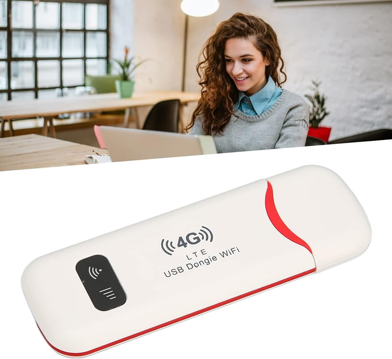 KIMISS 4G autós WiFi router, hordozható, 10 felhasználós, gyors, biztonságos, fehér