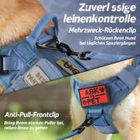 Rabbitgoo Taktikai Kutyahám Nagy Kutyáknak - Kék, L Méret, Molle Rendszerű 6