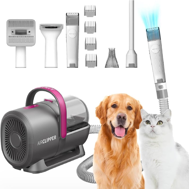 PETKIT 5 az 1-ben profi kutyanyíró gép beépített porszívóval, 1,5L-es tartállyal