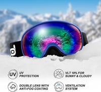 Odoland rózsaszín sí- és snowboard sisak szett, UV400 védőszemüveggel, S méret 6