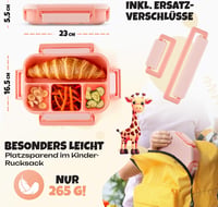 LUNCH HERO Szivárgásmentes Gyermek Uzsonnás Doboz Elválasztókkal - BPA-mentes Bento Box Iskolába és Óvodába - Mosogatógépben Mosható 2