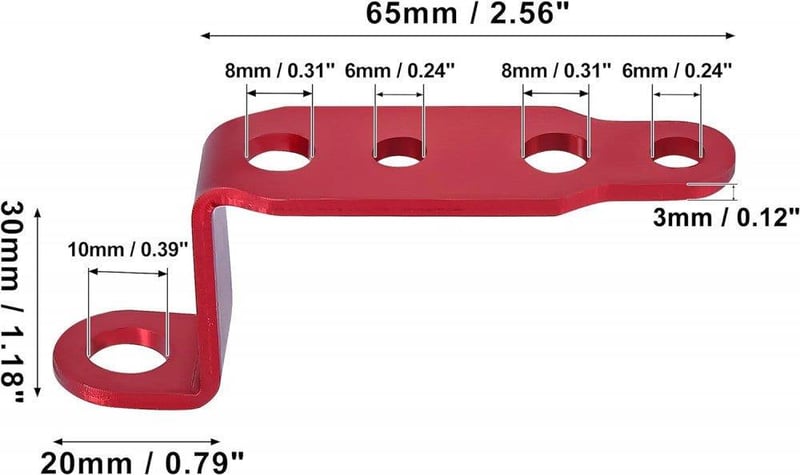 Motoforti univerzális motorfej lámpatartó szett - 2 db, piros