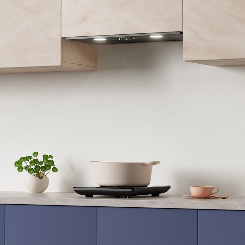 CIARRA CBCB5913A Beépíthető Páraelszívó Modul 52cm - 300m³/h, 3 Sebességfokozat, LED Világítás, Fekete, CBCF005 Szénszűrővel Kompatibilis