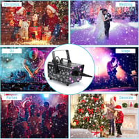 HAKUTA 800W Hógép 8 RGB LED Világítással, 13 Színmóddal és 2 Távirányítóval - Esküvőkre, Partikra, Halloweenre, Karácsonyra, Színpadi Előadá 4
