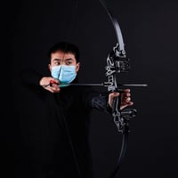 Huntingdoor 40 lbs Íjászfelszerelés Kezdőknek - 55 Colos Visszahajló Íj Szett Alumínium Markolattal, Jobbkezeseknek, 6 Szénszálas Nyílvessző 6