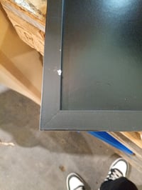Tablă pentru scris cu creta Bi-Office Back2Chalk Essentials, neagră mată, cu ramă MDF, 60x40 cm - Margini uzate, funcțională (stare: vezi a 2-a imagine) 2