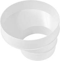 Vent Systems Szellőzőcső Szűkítő Adapter 150-100 mm - Fehér Műanyag Légcsatorna Átalakító HVAC Rendszerekhez, Könnyen Szerelhető 8