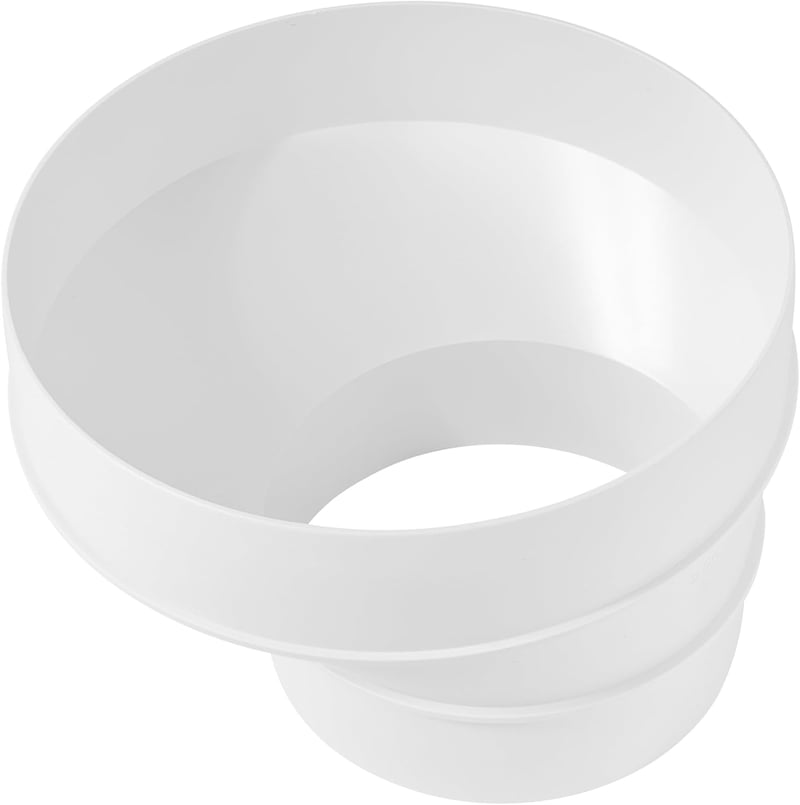 Vent Systems Szellőzőcső Szűkítő Adapter 150-100 mm - Fehér Műanyag Légcsatorna Átalakító HVAC Rendszerekhez, Könnyen Szerelhető