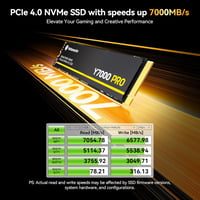 Yottamaster Y7000Pro 1TB SSD M.2 PCIe 4.0 NVMe Belső SSD - 7000MB/s Olvasási Sebesség, PS5 Kompatibilis, Játékhoz, Laptophoz, PC-hez 2