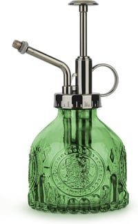 T4U Vintage Üveg Növénypermetező 200ml - Zöld Pumpás Spriccelő Kanna Szobanövényekhez, Szukkulensekhez 1