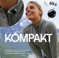 Novible Aura Lite Vezeték Nélküli Csíptetős Mikrofon iPhone, Android, Kamera és PC Eszközökhöz - 25 Órás Üzemidő, Zajszűrés, 100m Hatótáv 6
