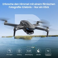 DEERC D10 Összecsukható Drón 2K HD Kamerával - FPV Élő Videó, Gesztus Vezérlés, Szelfi Mód, Magasságtartás, Kezdőknek, 2 Akkumulátorral és H 7
