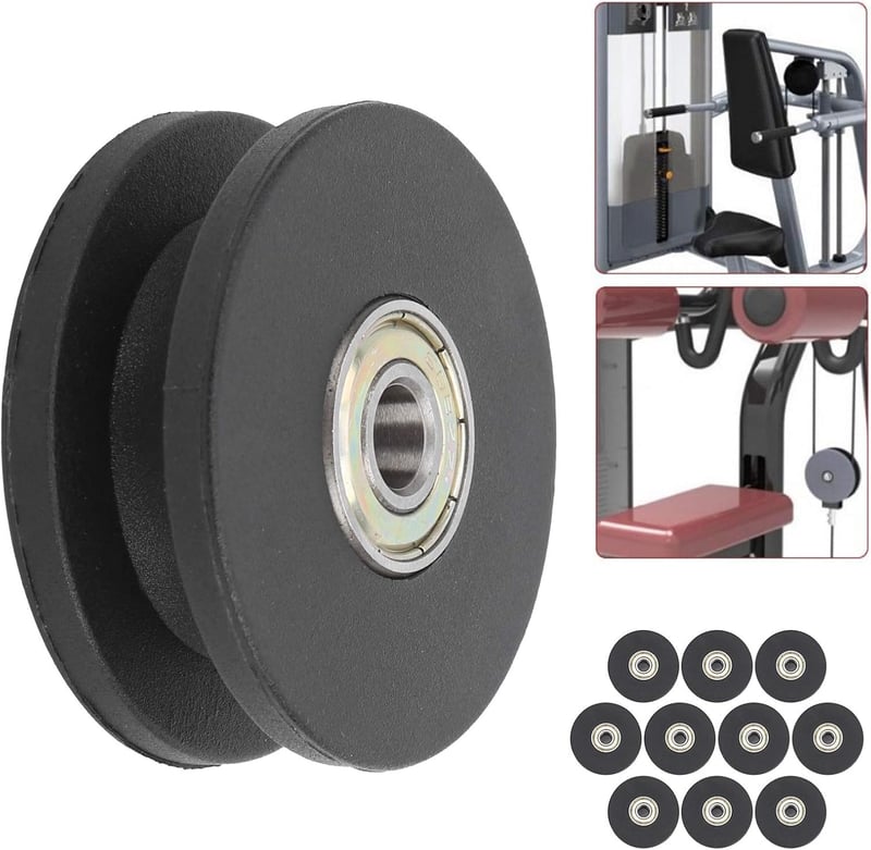 Fitnesz géphez való 50 mm-es nylon csapágyas görgő, 10 db-os szett