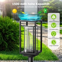 PUAIDA Napelemes Kerti Lámpa Szett 4db - Modern Kültéri Világítás, Hosszú Üzemidő, Extra Fényerő, IP65 Vízálló, Erkély és Terasz Dekoráció 4