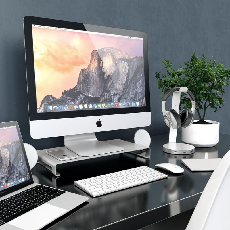 Desire2 alumínium monitor állvány iMac, MacBook és PC-hez - ezüst