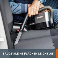 WORX 18V Akkumulátoros Kézi Porszívó, Cube Vac WX030, PowerShare, Erős Szívóerő, HEPA Szűrő, 25 Perc Üzemidő, Kompakt, Hordozható, Akkuval é 5