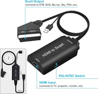 AMANKA HDMI-SCART Átalakító Adapter Full HD 1080P Videó-Audió Konverter HDMI és SCART Kábellel HDTV, STB, VHS, Xbox, PS3, Sky, DVD, Blu-ray  6