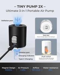 FlexTailGear Tiny Pump2 X - Kompakt elektromos pumpa 1300mAh akkuval, USB-s, matracokhoz 3