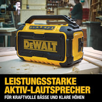 DeWalt DCR011 Bluetooth Hangszóró - Vezeték Nélküli Zenelejátszás Hordozható Kivitel, Akkumulátor Nélkül 5