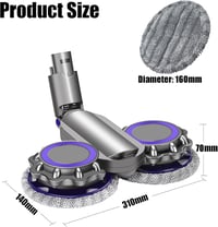 Dyson V6 kompatibilis motoros felmosó - Italdos padlótisztító készlet mikrószálas kendővel és víztartállyal 6