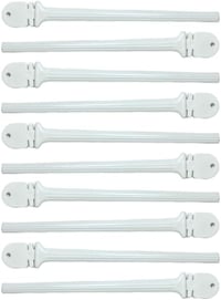 ANIMALPLAST 10 db Fehér Műanyag Madárülőke - 20,5 cm-es Gyöngyös Ülőrúd Kalitkába Kis és Közepes Madaraknak - White 6