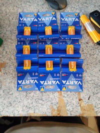 VARTA Longlife 4122 alkáli 9V-os E-Block elem csomag helyett részleges szett füstérzékelőhöz és nedvességmérőhöz — 9 db-os szett 4