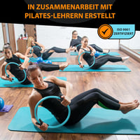 MANTRA SPORTS Pilates Gyűrű 33cm - Otthoni Fitness Eszköz Medence- és Combizom Erősítéshez - Türkiz Edzőgyűrű Férfiaknak és Nőknek Hordozhat 3