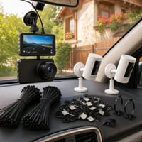 Štartovací balík autokamery: 1x Full HD kamera + 2x držiak + 300x organizér káblov 1