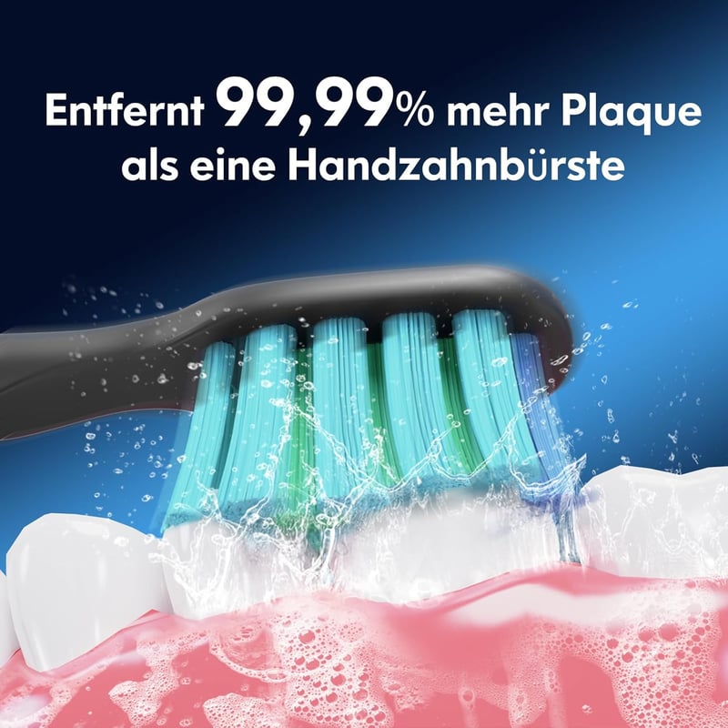 Dada-Tech Ultrahangos Elektromos Fogkefe 5 Üzemmóddal, Időzítővel, 9 Fejjel - Fekete