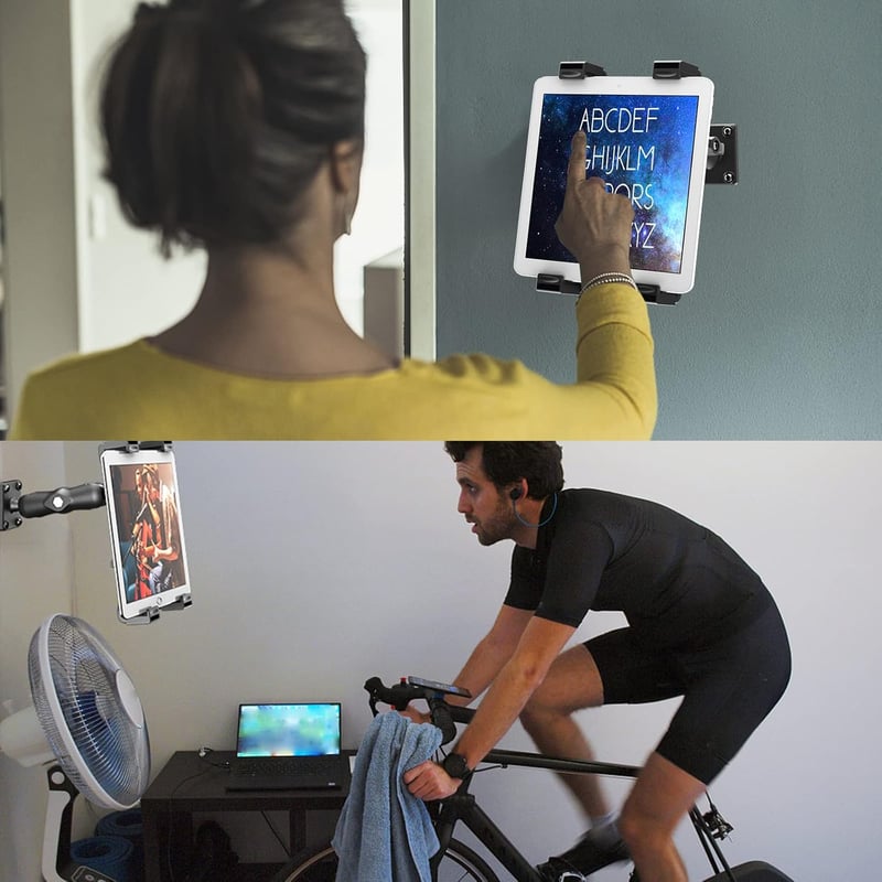 OHLPRO Fúrható Talpú Tablet Tartó 7-11,5" Készülékekhez - iPad, Samsung Galaxy Kompatibilis, 360° Forgatható, Autóba, Asztalra, Falra