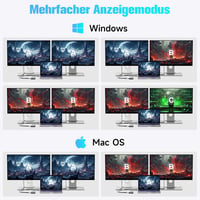 RSHTECH 11 az 1-ben MacBook Dokkoló - 8K/4K HDMI, USB 3.2/3.0, 100W PD, SD/TF, Gigabit Ethernet - Két Monitoros USB-C Hub Windows/Linux/Mac  4
