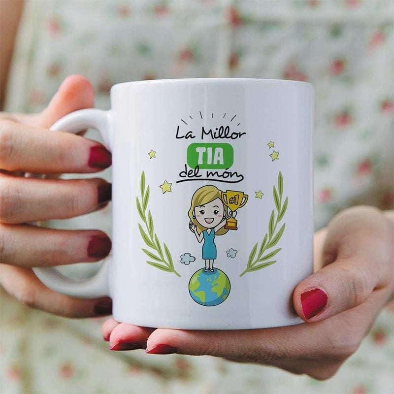Katalán feliratos MUGFFINS kávésbögre, 350 ml-es űrtartalommal
