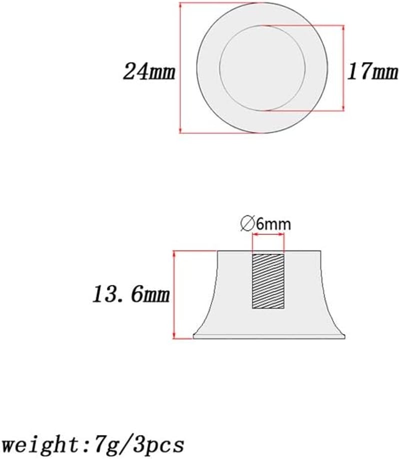 Gibson LP stílusú rózsafa gitárgombok indikátorral, 3 db-os szett