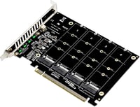 XTVTX 4 portos NVMe-PCI-e átalakító kártya M.2 SSD-hez, X16 bővítőkártya 1