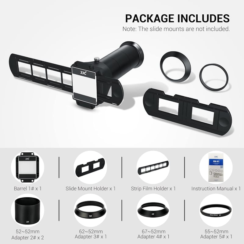 Canon, Sony, Nikon makró objektívekhez JJC ES-2 filmdigitalizáló adapter - 35mm negatív és dia JPEG-re