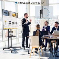 BONTEC Gurulós TV Állvány - Állítható Magasságú Mobil TV Tartó 32-85" LCD/LED/OLED Képernyőkhöz, 60 kg Teherbírás, VESA 600x400mm 2