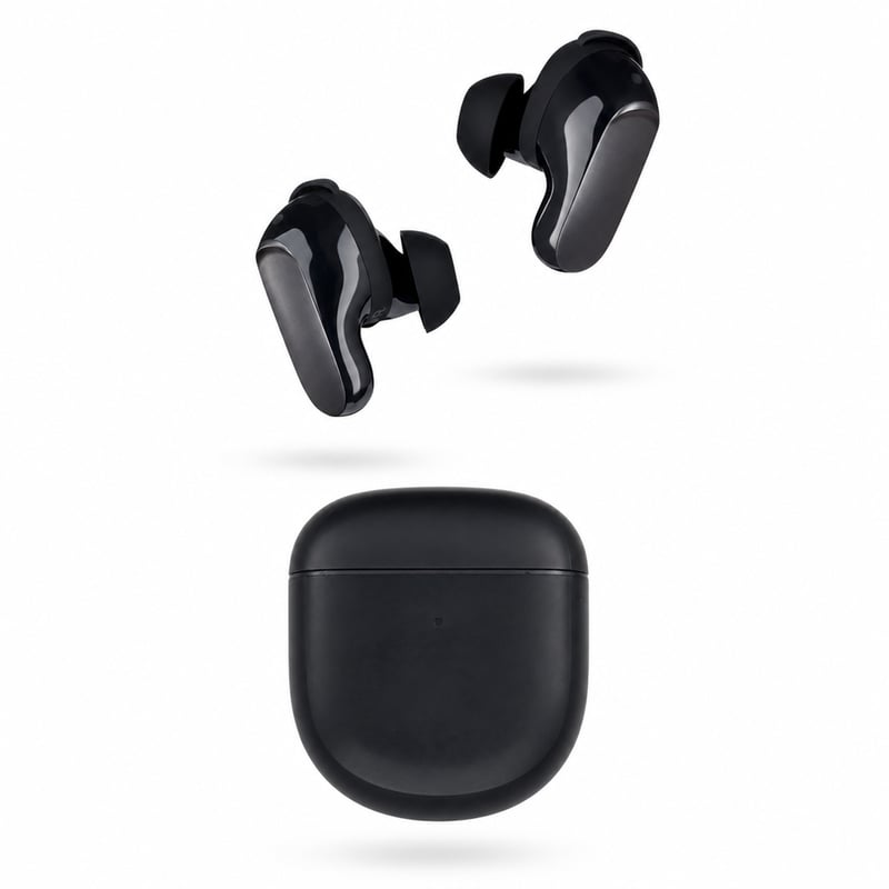 Bose QuietComfort Ultra Bluetooth Zajszűrő Fülhallgató Térhangzással, Fekete — fülbetét és USB-töltőkábel nélkül (állapot: lásd a 2. képet)