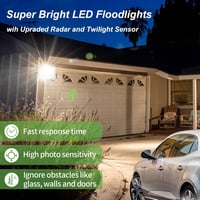 Fosingut 100W LED Reflektor Mozgásérzékelővel - 10000 Lumen Kültéri Lámpa, 6500K, IP66 Vízálló Falvilágítás Garázshoz, Pincéhez, Kerthez 3