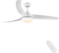 CJOY 132 cm-es Mennyezeti Ventilátor Világítással - Fehér, Csendes DC Motor, Távirányítós, Fényerőszabályzós, 6 Sebességes, Energiatakarékos 1