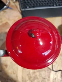 IBILI 910815 Cafetieră cu filtru 1,5 L, Roșu-Alb, Emailiată, cu filtru, Email crăpat (Defect cosmetic (stare: vezi a 2-a imagine)) 3