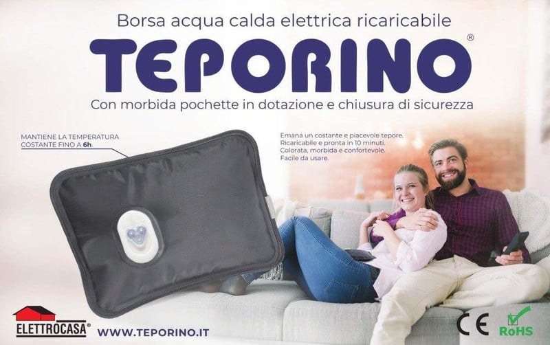 Elettrocasa újratölthető elektromos melegvíz palack táskával - felújított