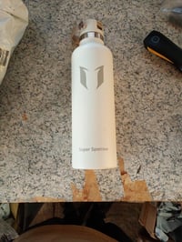 Termos din oțel inoxidabil Super Sparrow cu pai, 1 L, fără BPA, etanș, pentru sport — utilizat (stare: vezi poza a 2-a) 2