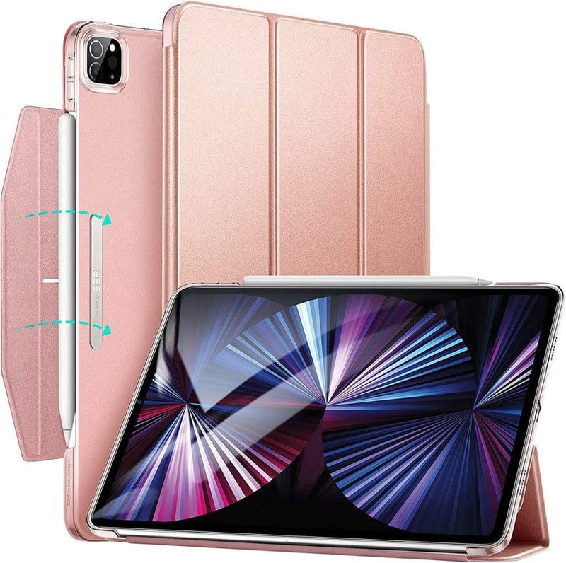 Apple iPad Pro 11 (2021) rózsaszín védőtok állvánnyal, 3. generációs