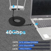 CAT 8 Ethernet kábel, 40Gbps, 5m - Gyors RJ45 LAN hálózati patch vezeték 2