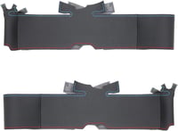 MEWANT DIY Bőr és Velúr Kormányvédő Huzat - BMW E39, E46, E53 X5 Modellekhez - Kék és Piros Varrással - 36 cm Átmérő 3