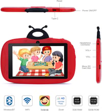 IdeaKid 7" Android 12 Gyerektablet 32GB - Katicabogár Dizájn, 3-7 Éveseknek 6