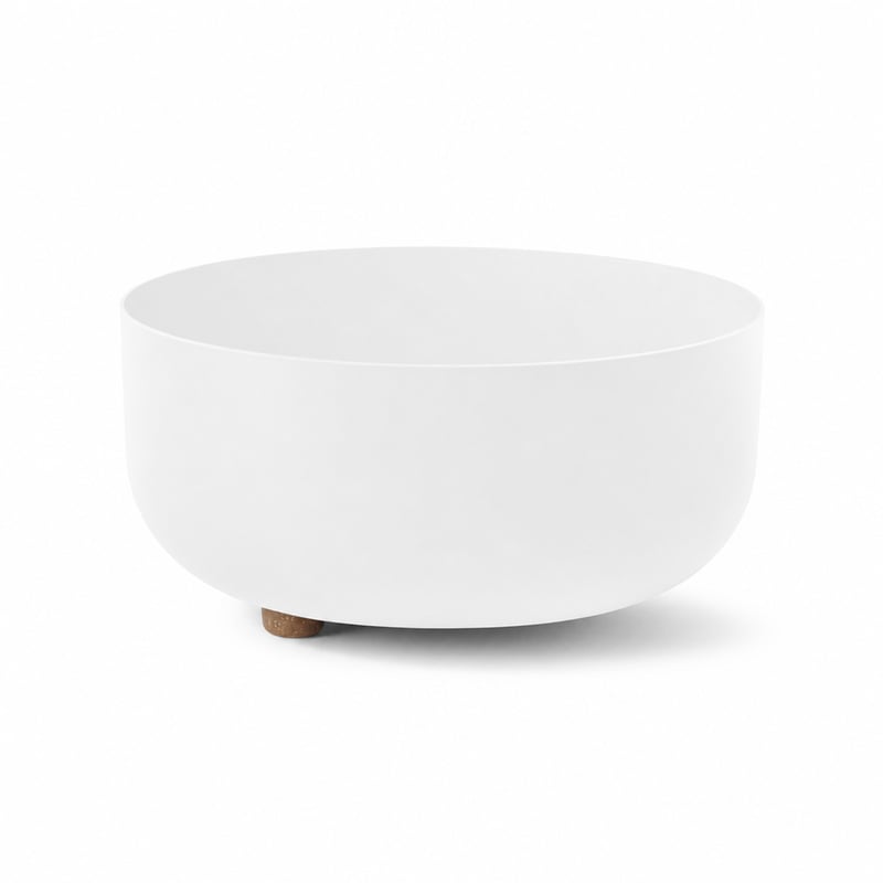 Ghiveci rotund din plastic Lamela cu picioare, Ø 30 cm, 7,7 L, Alb — lipsește partea inferioară a piciorului (stare: vezi a 2-a imagine)