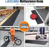 Gumírozott kerekesszék rámpa 90 cm, csúszásmentes, 500 kg teherbírású - LIEKUMM 2