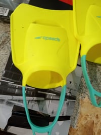 Labe de înot Speedo Biofuse Fitness unisex, mărimea XL, culoare Hyper Yellow/Cobalt/Emerald, pentru antrenament de înot — murdare (stare: vezi a doua imagine) 2